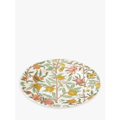 Morris & Co. Earthenware Side Plate, Set of 4, 23cm, Multi Multi | H1.6 x Dia.23cm