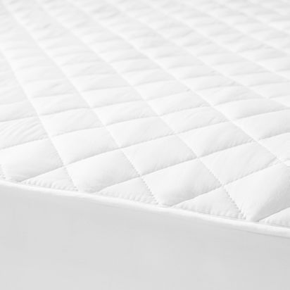 John Lewis Natural Cotton Quilted Mattress Protector White | W120 x L190