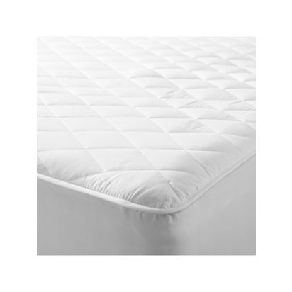 John Lewis Waterproof Quilted Mattress Protector White | H0.50 x W150 x D200cm