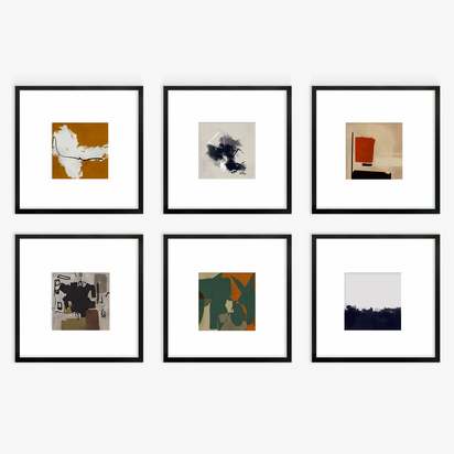 Chronological Abstraction Gallery Wall Art Oak Frame