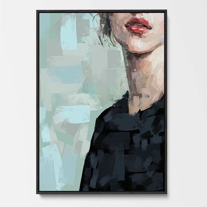 Portrait Of A Woman Fine Art Print 90 x 120 cm Gold