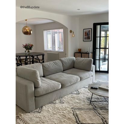 Swoon Seattle Large 3 Seater Sofa Easy Velvet Fern | H80 x W251 x D105cm