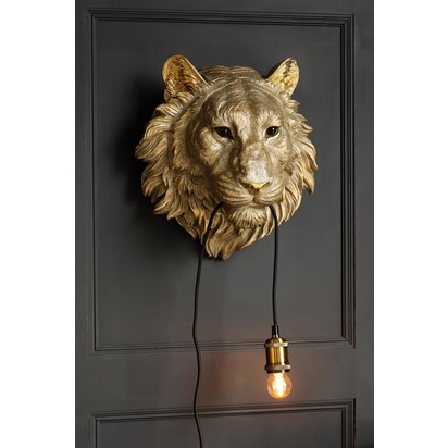 Lion Head Wall Light