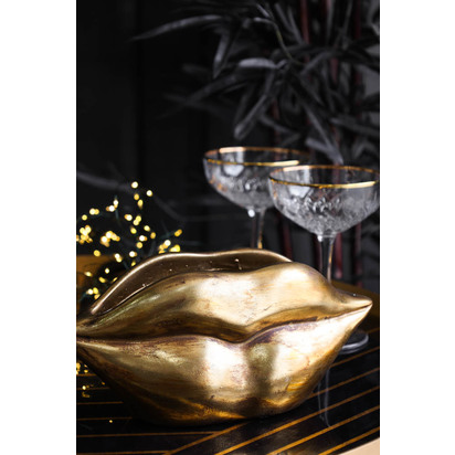 Gold Lips Short Stem Vase