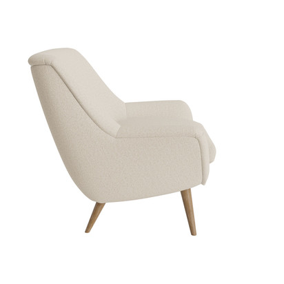 Berlin armchair in Whipped Cream Clever Wobbly Cotton
