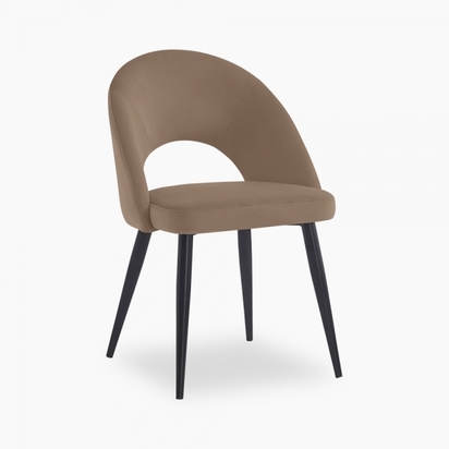 Lucille Dining Chair, Taupe Sustainable Velvet