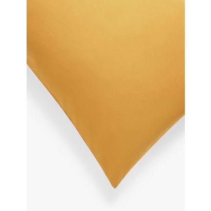 John Lewis Crisp & Fresh Egyptian Cotton Percale 200 Thread Count Bedding Ochre | W50.00cm * D75.00cm