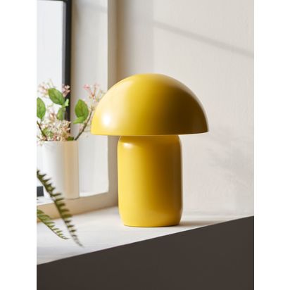 John Lewis Mushroom Rechargeable Dimmable Table Lamp Yellow