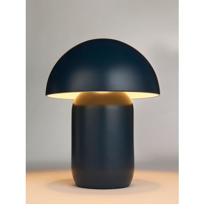 John Lewis Mushroom Rechargeable Dimmable Table Lamp Navy | H25.50 x W20 x D20cm