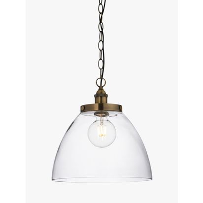 Bay Lighting Carter Grand Single Pendant Ceiling Light, Brass Brass | H3.2 x Dia.33cm