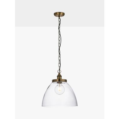 Bay Lighting Carter Grand Single Pendant Ceiling Light, Brass Brass | H3.2 x Dia.33cm