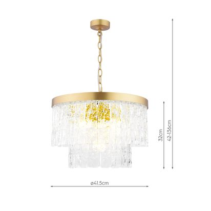 Laura Ashley Durnsford 4 Arm Chandelier Ceiling Light, Matt Antique Brass Matt Antique Brass