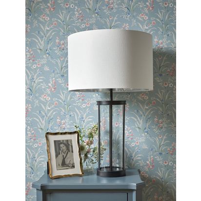 Laura Ashley Harrington Large Table Lamp Black | H65 x W40 x D40cm