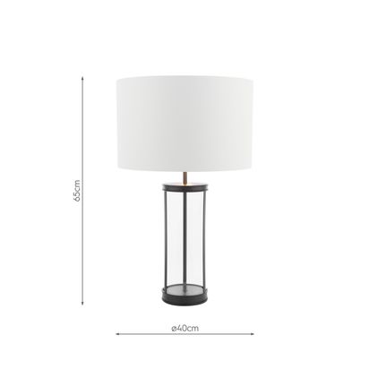 Laura Ashley Harrington Large Table Lamp Black