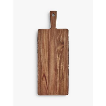 John Lewis Bark Edge Serving Board, FSC-Certified (Acacia Wood), Natural Natural Natural | H1.9 x W20.3 x D55.9cm