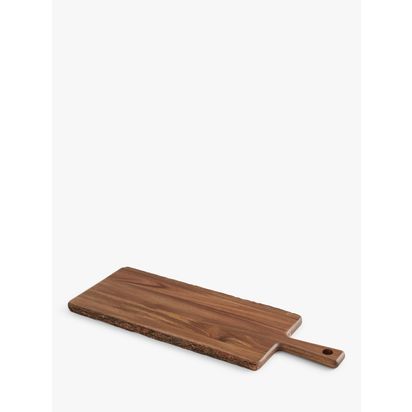 John Lewis Bark Edge Serving Board, FSC-Certified (Acacia Wood), Natural Natural Natural | H1.9 x W20.3 x D55.9cm