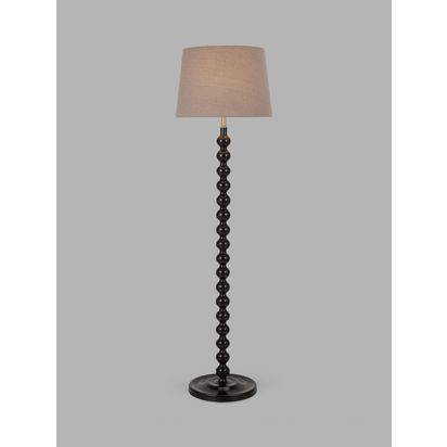 John Lewis Bobbin Floor Lamp, Black Black | H150 x Dia.41cm