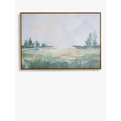 John Lewis Ian C 'Willowy Wilderness' Framed Canvas Print, 74 x 103cm, Green Green | H104 x W74 x D3cm