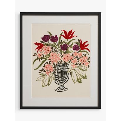 John Lewis La Poire 'Early Summer' Framed Print & Mount, 62 x 52cm, Pink/Multi Pink/Multi | H62 x W52 x D2cm