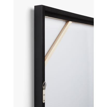 John Lewis 'Dark Skye' Abstract Framed Canvas, 100 x 100cm, Blue Blue | H100 x W100 x D4.5cm