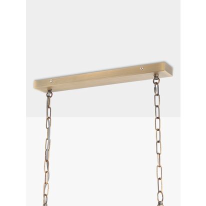 John Lewis Lexton Over Diner Ceiling Light, Matte Antique Brass Matte Antique Brass | H140 x W22.8 x D80cm