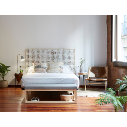 Eider solid acacia wood and steel side table, Ã˜ 35 cm