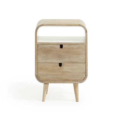 Georg 40 x 60, 5 cm bedside table natural and white