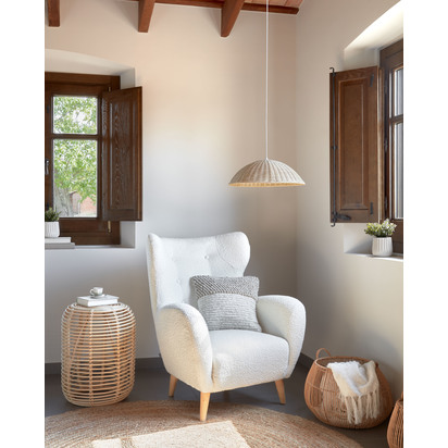 Round Kohana side table in rattan with natural finish Ã˜ 45 cm