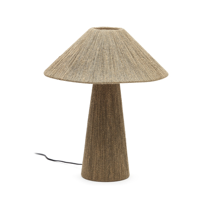 Renee table lamp in natural jute UK adapter