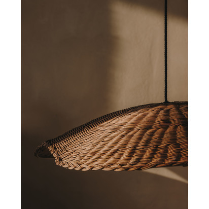 Bisbal ceiling lamp shade with a natural finish, Ã˜ 80 cm