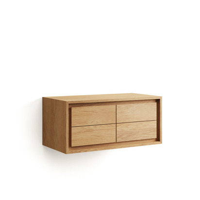 Kenta bathroom furniture in solid teak wood with a natural finish,   90 x 45 cm