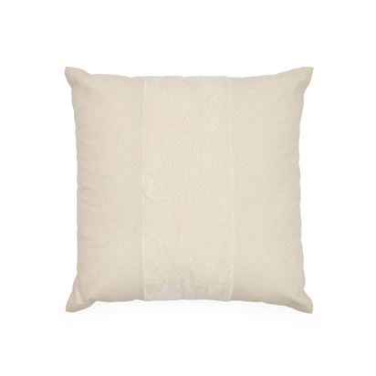 Zaira cushion cover 100% cotton and white velvet 45 x 45 cm