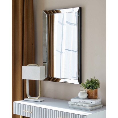 Lamont Medium Wall Mirror | Bevelled Frame With Rectangular Design | Portrait Or Landscape Mounting | Danetti