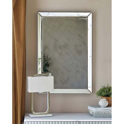 Lamont Medium Wall Mirror | Bevelled Frame With Rectangular Design | Portrait Or Landscape Mounting | Danetti