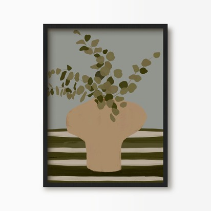 Potted Eucalyptus - Medium / Black