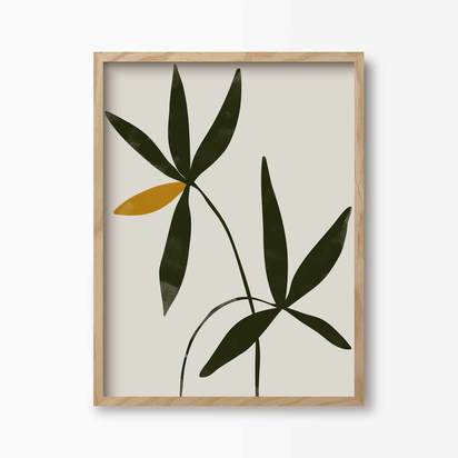 Abstract Flower Stems - Large / Natural