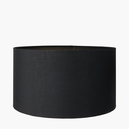 Harry 45cm Black Cotton Mix Cylinder Lampshade