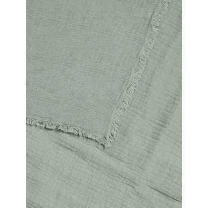 John Lewis Washed Cotton Bedspread Sage | L250 x W260cm