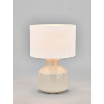 Pacific Nora Ceramic Table Lamp, Cream Cream | H45 x Dia.30cm