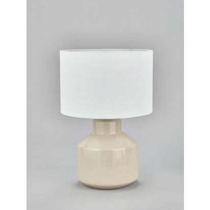 Pacific Nora Ceramic Table Lamp, Cream Cream | H45 x Dia.30cm
