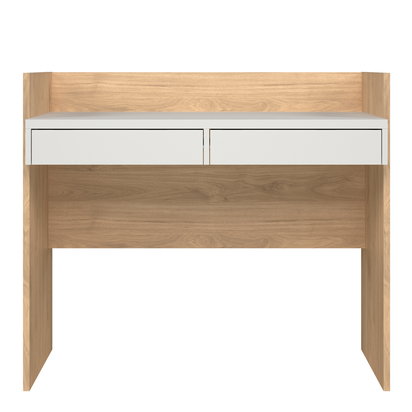 Oakwell 4 Desk 2 Drawers In Jackson Hickory and White