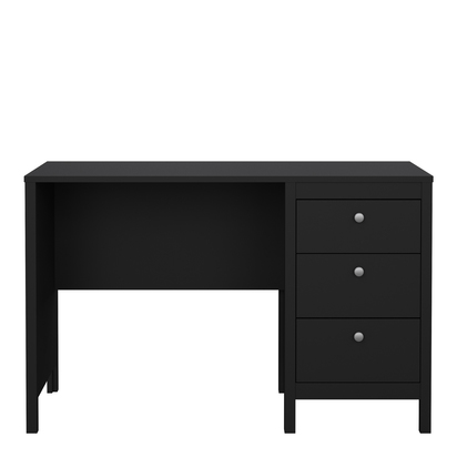 Huxham Desk 3 Drawers Matt Black
