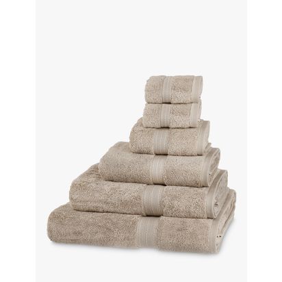 John Lewis Ultimate Hotel Cotton Towels Latte | H3 x W90 x D160cm
