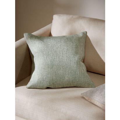John Lewis Chambray Cushion Green | H45 x W45cm
