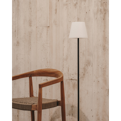 Outdoor solar floor lamp Amaray in steel with black finish 120 cm