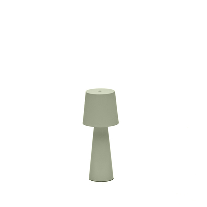 Arenys small outdoor metal table lamp in a green painted finish