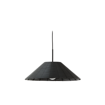 Saranella lampshade for outdoor ceiling lamp in black synthetic rattan Ã˜ 50cm