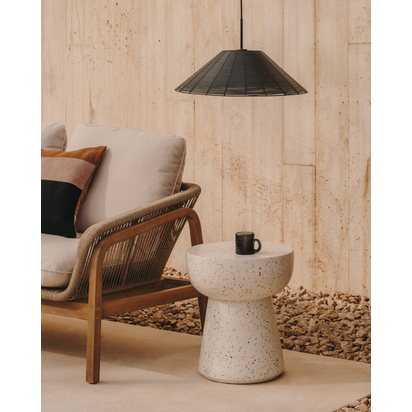 Saranella lampshade for outdoor ceiling lamp in black synthetic rattan Ã˜ 50cm