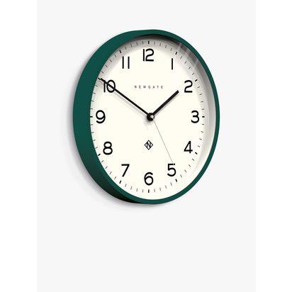 Newgate Clocks Echo Number Three Analogue Wall Clock, 37cm Eden Green | D4.5 x Dia.37.5cm