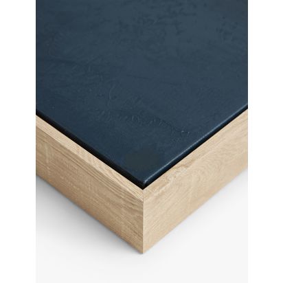 John Lewis 'Cove' Abstract Framed Canvas Print, 80 x 60cm, Blue Blue | H80 x W60 x D4.5cm